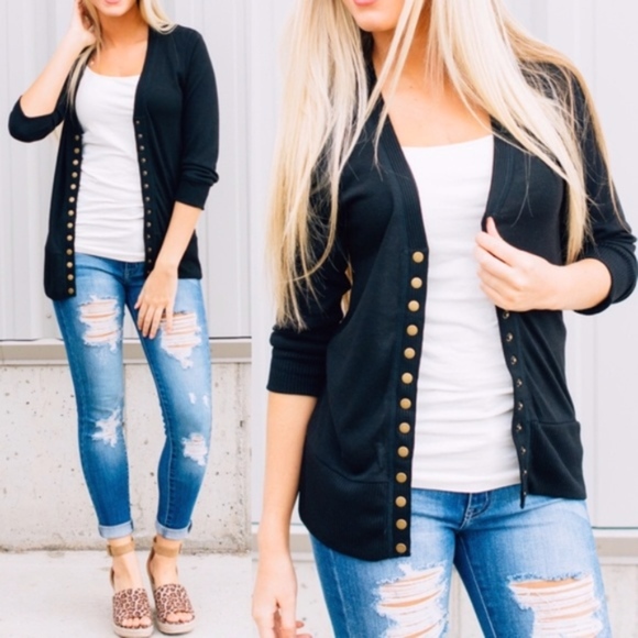 Softest MUST HAVE Cardigan - BLACK     - Picture 3 of 4